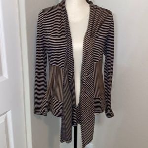 Blue and yellow cardigan